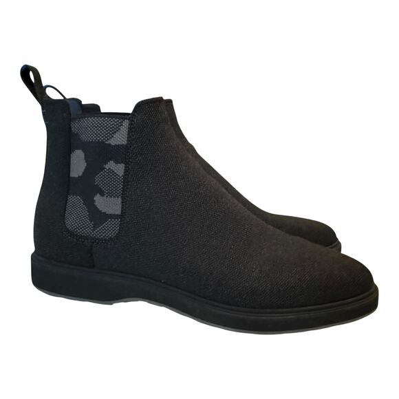 Rothys Merino Wool Chelsea Boots Black Gray Mens 13 - Picture 2 of 10